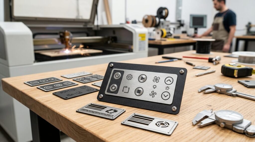 Botonera grabada en gravoply